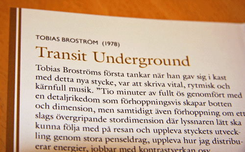 Transit Underground played by BBC Symphony Orchestra on June 13